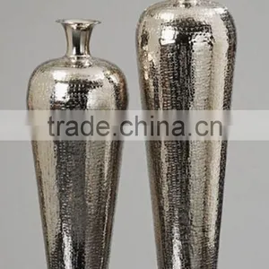 Hammered Large Decorative Floor Standing Vases in Aluminium thumbnail-1
