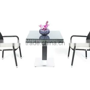 2017 Sigma Weatherproof Quickest Delivery Resin Wicker Small Glass Center Table thumbnail-1