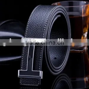 High Quality Leather Belt Genuine Smooth Buckle Leather Belt thumbnail-1