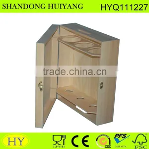 Custom Unfinished Wooden Wine Crate Box for 3 Bottles thumbnail-1