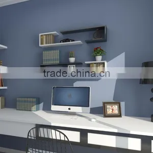 New Design Set of 2 J Shape Wall Display DIY Home Decorative Wooden Floating Wall Shelf Wholesale thumbnail-1
