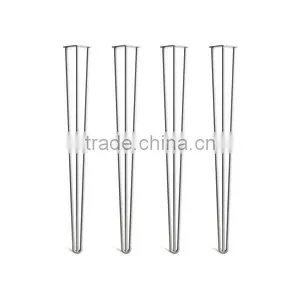 Globla Supplier Metal 40 Inch Chrome Plating 3 Rod Iron Dining Table Leg thumbnail-1
