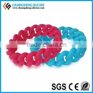 Twist Shape Silicone Fashion Wirstband, Sample Free Bracelet thumbnail-2