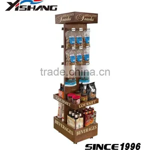 Retail Store Braning Snack Wooden Display Rack thumbnail-1