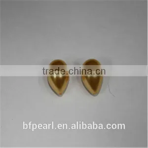 Wholesale 14-19mm South Sea Golden Raindrop Shell Pearl Beads Jewelry thumbnail-1