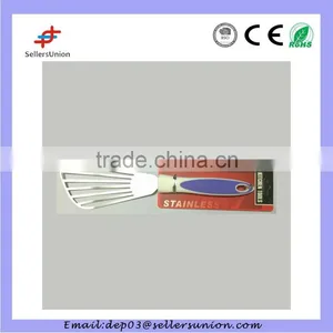 2015 Hot Sale Wholesale High Quality PP Handle Stainless Steel Sector Shape Egg Leak Turner thumbnail-1