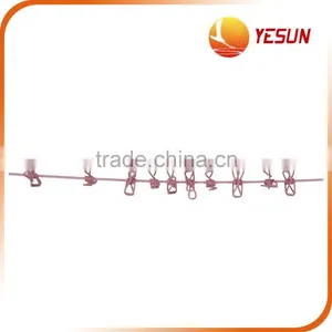 Steel Wire Clothesline ,PVC Clothesline With Clips,Set of 2 Pcs Clothesline With Clips thumbnail-2