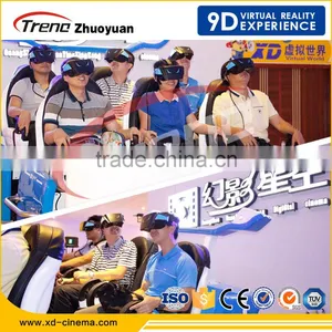 Amusement Park Equipment New Blue and White 9dvr Treno 9d vr Simulator thumbnail-3