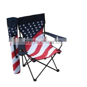 Folding Beach Chair With Flag Printing thumbnail-1