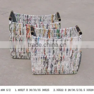 Storage Basket With Paper Wicker! Environmentally Safe! thumbnail-1