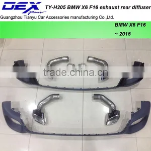 Auto Parts PP Material B~MW X6 F16 Exhaust Rear Diffuser Rear Trims thumbnail-1