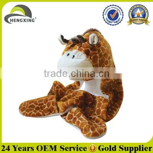 Wholesale Plush Winter Custom Faux Fur Animal Hat With Glove thumbnail-1