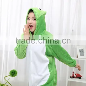 Flannel Cartoon Adult Animal Jumpsuit Animal Pajamas Jumpsuit Frog Design thumbnail-4