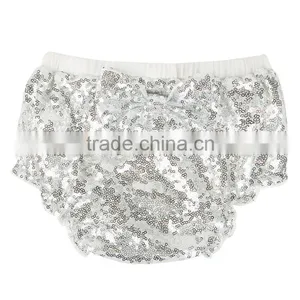 Adorable Baby Diaper, Double Sequin Baby Bloomers, Wholesale Baby Ruffle Bloomers thumbnail-2