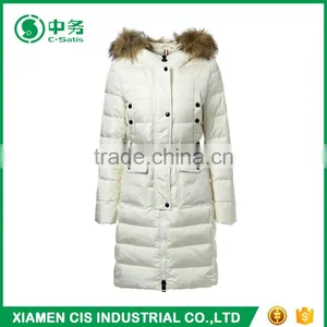 Latest Fashion Winter Korean Style White Lady Goose Down Long Coat thumbnail-1