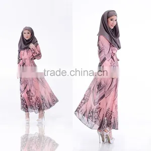Latest Design Thailand Indonesia Women Dress Muslim Dress Long Sleeve Dress thumbnail-2