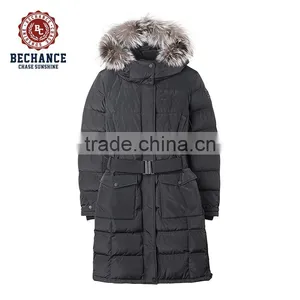 Women Winter Outdoor Down Long Coat With Polyester Fur thumbnail-1