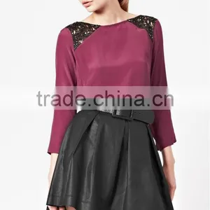 Ladies Crepe Tunic Top With Sequins thumbnail-1