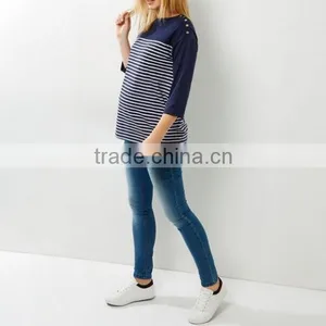 Maternity Wear Striped t Shirt Pregnancy Clothes thumbnail-3