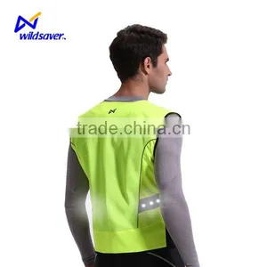Flash Blink LED Light up Warning Safe Reflective Cyclist Vest thumbnail-3