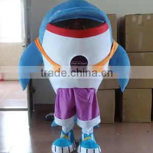 With Clear Visual Holes Dolphin Mascot Costume Adult Dolphin Mascot Costumes thumbnail-2