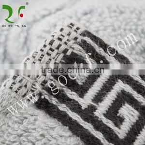 100% Cotton Jacquard Banded Embroidered Hand Towel thumbnail-4