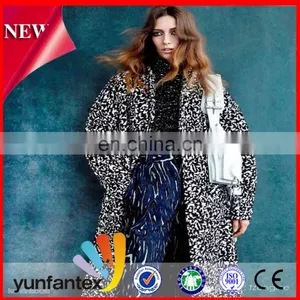 The Woolen Fabric for Woolen Coat 2016 Most Fashion The Fancy Yarn With Mohair Ring Fancy Yarn, Rayon Satin Band ;garment Custom thumbnail-1