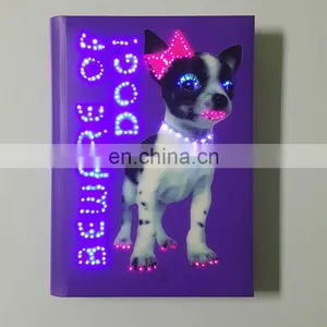2017 Free Samples Hardcover a4 Szie Notebook Custom Printing With Led Light thumbnail-4