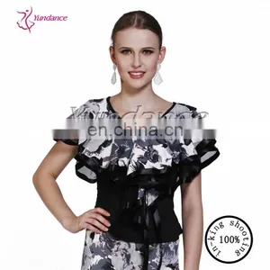 AB021 Chinese Ink Flower Ballroom Dance Costumes Manufacturer thumbnail-3