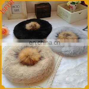 Top Quality Genuine Fox Fur Woolen Child Hat thumbnail-1