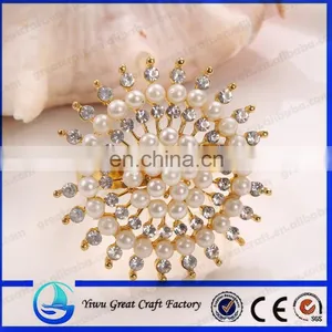 Elegant Fashion Rhinestone Crystal Multicolor Zinc Alloy Plating Gold Brooch Scarf Buckle thumbnail-1