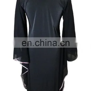 Plain Burqa 2017 / Latest Designer Dubai Abaya / Women Ethnic Wear Burkha / Plain Lycra Stretchable Burkha (dubai Abaya 2017) thumbnail-6