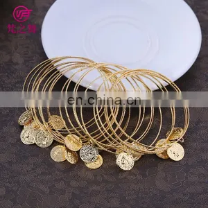 Wholesale Gold Coins Belly Dance Bracelet Bangle Jewelry P-9043# thumbnail-5