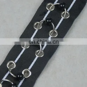 Decorative Embroidery Eyelet Trim With Beaded Pearl thumbnail-4