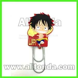 Custom Pvc Decoration Cute Cartoon Figure Bookmark With Clips for Office School thumbnail-2