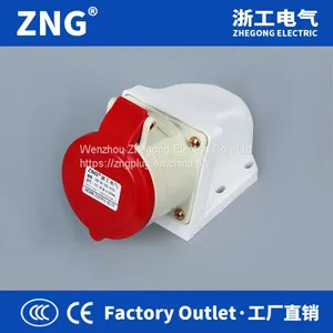 Surface Mount Industrial Socket 32A 5Pin 3P+N+PE, Stationary Industrial Socket IP44 32A 3-phase-5-wire thumbnail-3