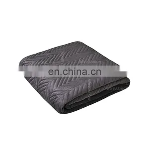 Hotel Bedding King Luxury Coverlet Comforter Set Yarn Dyed Grey Euro Sham Velvet Bedding thumbnail-5