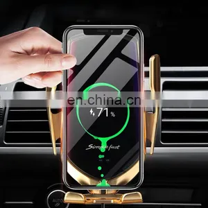 Phone Holder 10W Car Wireless Charger Charging Qi For Iphone For Samsung 2020 New Product Factory Wholesale R1 Car Charger thumbnail-1