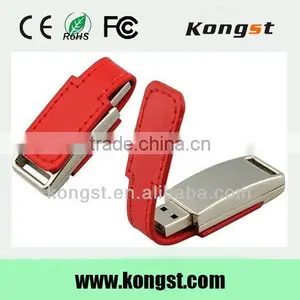 USB 2.0 Interface Type and Leather Material 32MB TO 64GB Usb Flash Drive thumbnail-4
