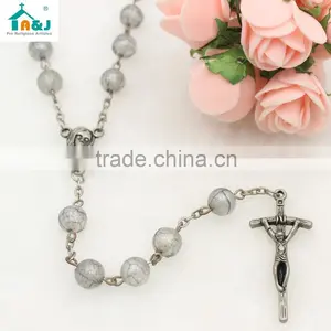 Plastic Rosary Bead Wholesale Cross Necklace thumbnail-2