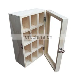 Natural Eco-friendly Simple Useful Style Wood Tea Storage Box Packaging With Clear Lid thumbnail-5