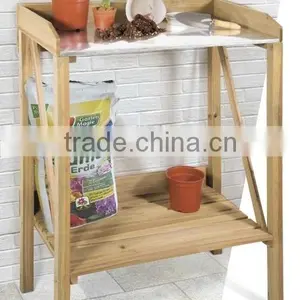 Potting Bench Outdoor Garden Work Bench Station Planting Solid Wood Construction thumbnail-1