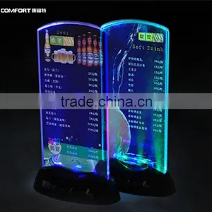 Cheap Table Stand Plastic Led Light Acrylic Menu Holder thumbnail-1