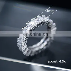 Fashion Custom Design Popular, New Fashion 925 Sterling Silver Bling Bling Baguette Classic Diamond Ring for Women/ thumbnail-2
