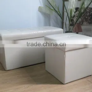 Colorful Leather Storage Ottoman Folding Stool thumbnail-6