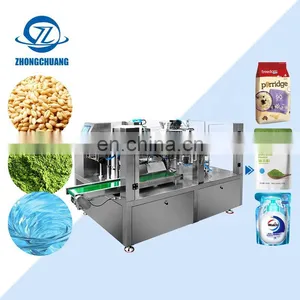 Paper Bag Automatic Fast Food Onion Bean Sugar Coffee Spices Pouch Packing Honey Flour Milk Powder Rotary Packaging Machine thumbnail-1
