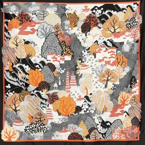 Custom 100% Woolen Scarf Big Size Shawl Personalized Double Side Printed Design thumbnail-2