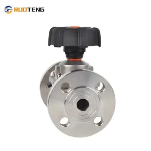 [Ruoteng] PN16 DN40 Flanged Connected Diaphragm Valve 316L Stainless Steel Double Diaphragm thumbnail-3
