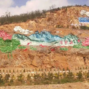 High-altitude Spider-man Rope Painting and Graffiti in Sanya, Hainan, Hand-painted Wall Beautification of Cooling Towers and Chimneys, Tunnel Wall Painting thumbnail-3