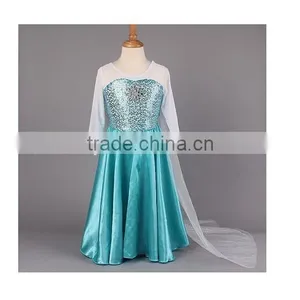 Wholesale Cheap 2015 Elsa Queen Dress For Girls D thumbnail-4